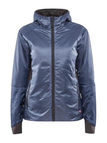 Craft ADV EXPLORE LIGHTWEIGHT | Leichte Jacke Damen XL | Flow | Packbare Outdoorjacke Damen | PrimaLoft-Isolierung | 2 Reißverschlusstaschen | Kapuze | Stretcheinsätze | Wanderjacke Damen von Craft