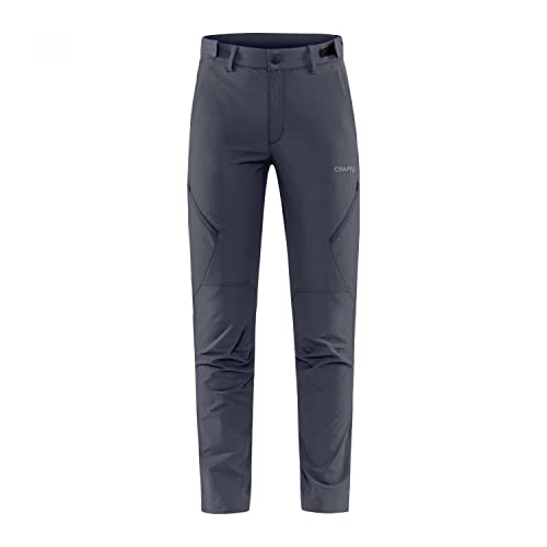 Craft ADV Explore TECH Pants Outdoorhose Damen XXL | Asphalt | 4-Wege-Stretch | vorgeformte Knie | Verstellbarer Bund | Gesäßtasche mit Reißverschluss | Wanderhose Damen | Funktionshose Damen von Craft