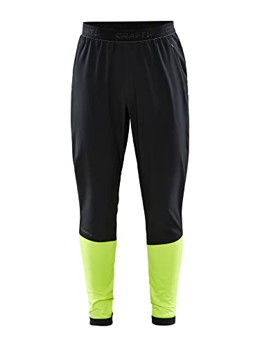 Craft ADV Essence Herren-Trainingshose – Herren-Sporthose mit konischem Bein zum Laufen und Training, Schwarz-flumino, XXL von Craft