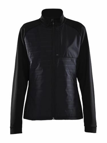 Craft ADV Unify Hybrid Jacket | Übergangsjacke Damen M | Black | Leichte Jacke aus funktionellem Material | Mit 2 Taschen und 1 Brusttasche| Leichte Jacke Damen von Craft