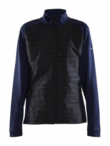 Craft ADV Unify Hybrid Jacket | Übergangsjacke Damen XXL | Navy/Black | Leichte Jacke aus funktionellem Material | Mit 2 Taschen und 1 Brusttasche| Leichte Jacke Damen von Craft