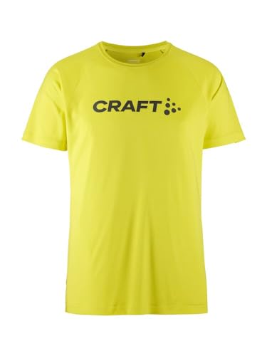 Craft CORE ESSENCE LOGO Tee | Sportshirt Herren 3XL | N Light | Activewear für Herren aus recyceltem Polyester | Geschwungene Seitennähte | Quick Dry Tshirt Herren | Funktionsshirt Herren von Craft