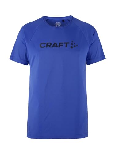 Craft CORE Essence Logo Tee | Sportshirt Herren M | Jump | Activewear für Herren aus recyceltem Polyester | Geschwungene Seitennähte | Quick Dry Tshirt Herren | Funktionsshirt Herren von Craft