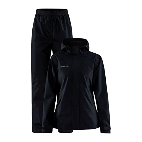 Craft CORE EXPLORE RAIN SET | Regenhose Damen und Regenjacke S | Black | mit Netzfutter, zwei Seitentaschen, verstellbarem Kordelzug an Saum und Kapuze | Wasserdichte Hose Damen und Jacke Craft CORE EXPLORE RAIN SET | Regenhose Damen und Regenjacke S | Black | mit Netzfutter, zwei Seitentaschen, verstellbarem Kordelzug an Saum und Kapuze | Wasserdichte Hose Damen und Jacke von Craft