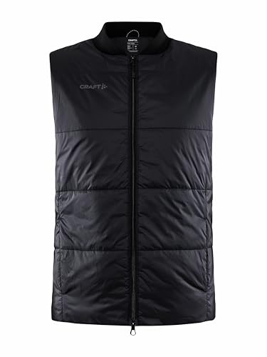 Craft CORE LIGHT PADDED VEST | Herren Weste 3XL | Black |Wärmende Weste mit leichter Wattierung | Laufweste Herren aus recyceltem Polyester | Ripstrikkragen | Reißverschlusstaschen | Steppweste Herren Craft CORE LIGHT PADDED VEST | Herren Weste 3XL | Black |Wärmende Weste mit leichter Wattierung | Laufweste Herren aus recyceltem Polyester | Ripstrikkragen | Reißverschlusstaschen | Steppweste Herren von Craft