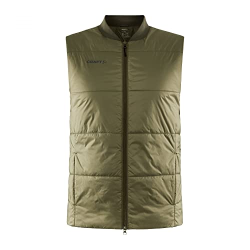 Craft CORE LIGHT PADDED VEST | Herren Weste 3XL | Rift |Wärmende Weste mit leichter Wattierung | Laufweste Herren aus recyceltem Polyester | Ripstrikkragen | Reißverschlusstaschen | Steppweste Herren von Craft