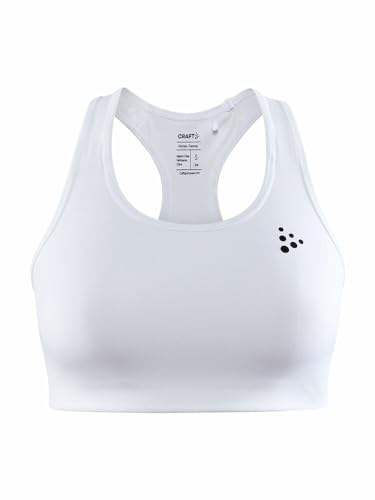 Craft CORE Training Bra Classic | Sport BH Damen M | White | Mittlerer Halt | Quick Dry Sportunterwäsche für Damen | Feuchtigkeitstransportierendes Gewebe | BH Damen ohne Bügel Craft CORE Training Bra Classic | Sport BH Damen M | White | Mittlerer Halt | Quick Dry Sportunterwäsche für Damen | Feuchtigkeitstransportierendes Gewebe | BH Damen ohne Bügel von Craft