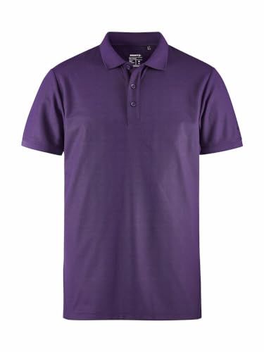 Craft CORE Unify Polo Shirt | Poloshirt Herren M | True Purple | Funktionelles Recyclingpolyester | sehr guter Feuchtigkeitstransport | Quick Dry Poloshirt Herren Kurzarm | Trainingsshirt Herren von Craft