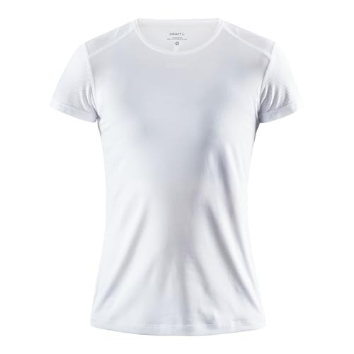 Craft Damen ADV Essence Ss Slim Tee T-Shirt, White, S von Craft