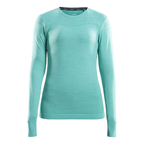 Craft Damen FuseKnit Comfort Longsleeve-Mint, Weiß Shirts, L von Craft