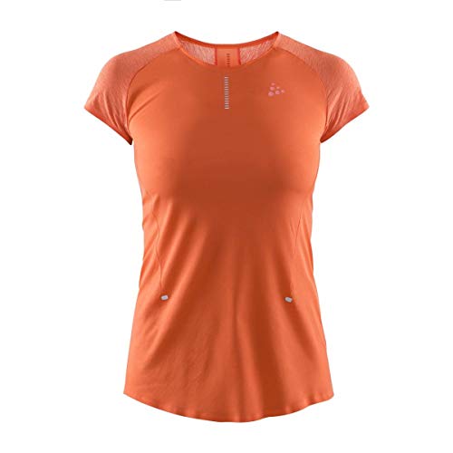 Craft Damen Nanoweight T-Shirt-Orange, Silber, XS Craft Damen Nanoweight T-Shirt-Orange, Silber, XS von Craft