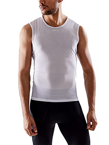 Craft Cool Mesh Superlight SL M | Funktionsshirt Herren ärmellos | Gr. M, Weiß | Mesh Top | perfekte Belüftung & Kühlung | superleichte Activewear für Herren | Baselayer Herren von Craft