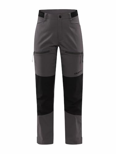 Craft PRO Explore Hiking Pant | Outdoorhose Damen L | Granite | 2 & 4-Wege-Stretchmaterial | Reißverschlusstaschen | Quick Dry Wanderhose Damen | Trekkinghose Damen von Craft