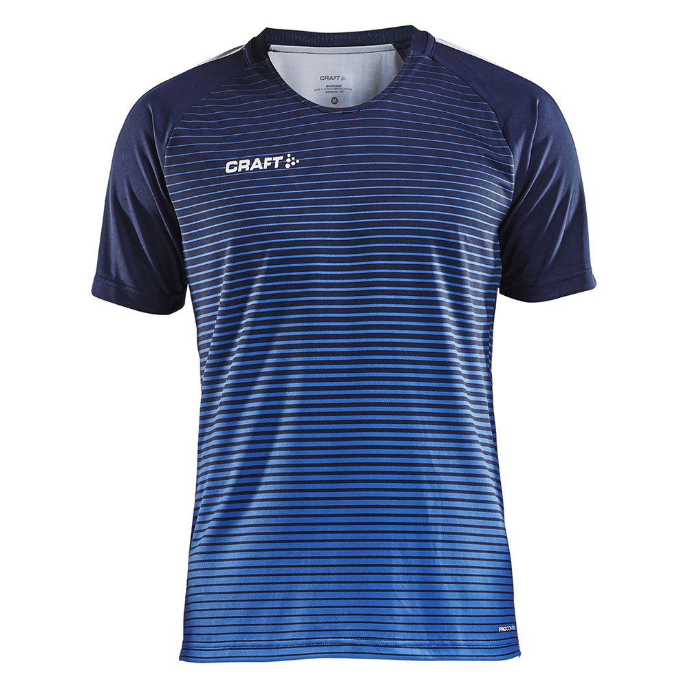 Craft Pro Control Stripe Short Sleeve T-shirt Blau XL Mann von Craft
