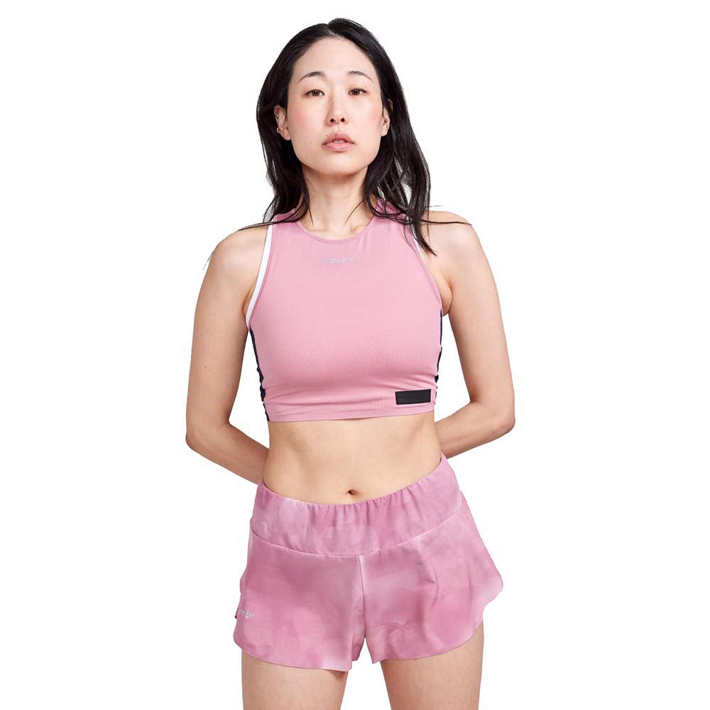 Craft Pro Hypervent Cropped Sports Top Rosa L Frau von Craft