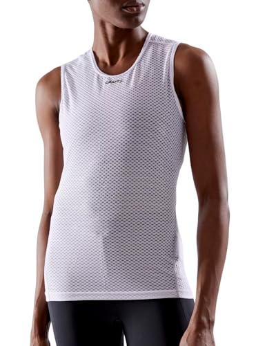 Craft Stay Cool Mesh Superlight | Sleeveless Top | Sport Unterhemd Ärmellos für Damen | Sporttop Damen (Gr. XS-XXL), Weiß von Craft