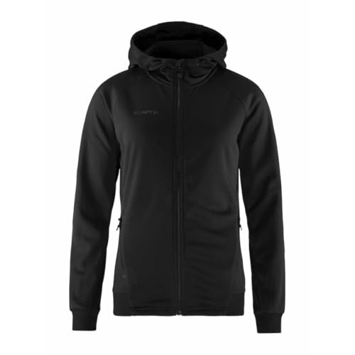 Craft Trainingsjacke mit Kapuze aus Recyclingpolyester ADV Unify FZ Hood Damen NEU, Wähle Deine Größe:XL, Wähle Deine Farbe:Black von Craft