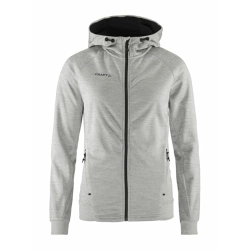 Craft Trainingsjacke mit Kapuze aus Recyclingpolyester ADV Unify FZ Hood Damen NEU, Wähle Deine Größe:XL, Wähle Deine Farbe:Grey Melange von Craft