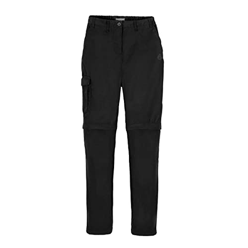 Craghoppers Damen Expert Kiwi Convertible Zip-off-Hose Hiking Pants, Schwarz, 44 Lang EU von Craghoppers