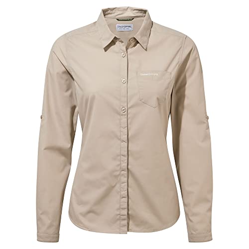 Craghoppers Damen Kiwi Langarmshirt Hemd, Desert Sand, 38 von Craghoppers