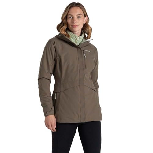 Craghoppers Damen Womens Caldbeck Waterproof Jacket With Hood Wasserdichte Mit Kapuze, Wild Olive, 34 EU von Craghoppers