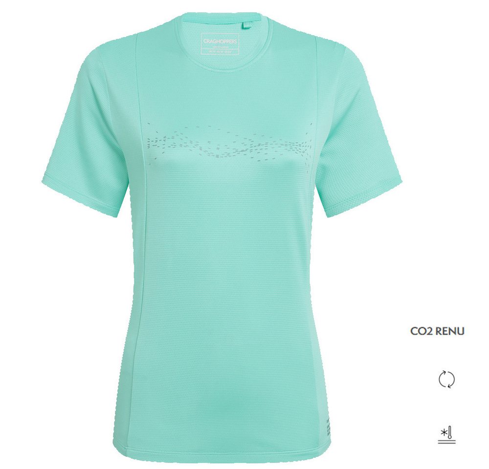 Craghoppers Kurzarmshirt Craghoppers - Damen CO2 Renu Jada Sport SST T-Shirt, aqua blau von Craghoppers