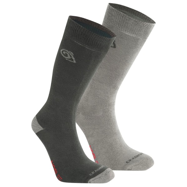 Craghoppers - Nosilife Travel Twin Pack Socks - Wandersocken Gr 36-38;39-42;43-47 blau;grau von Craghoppers