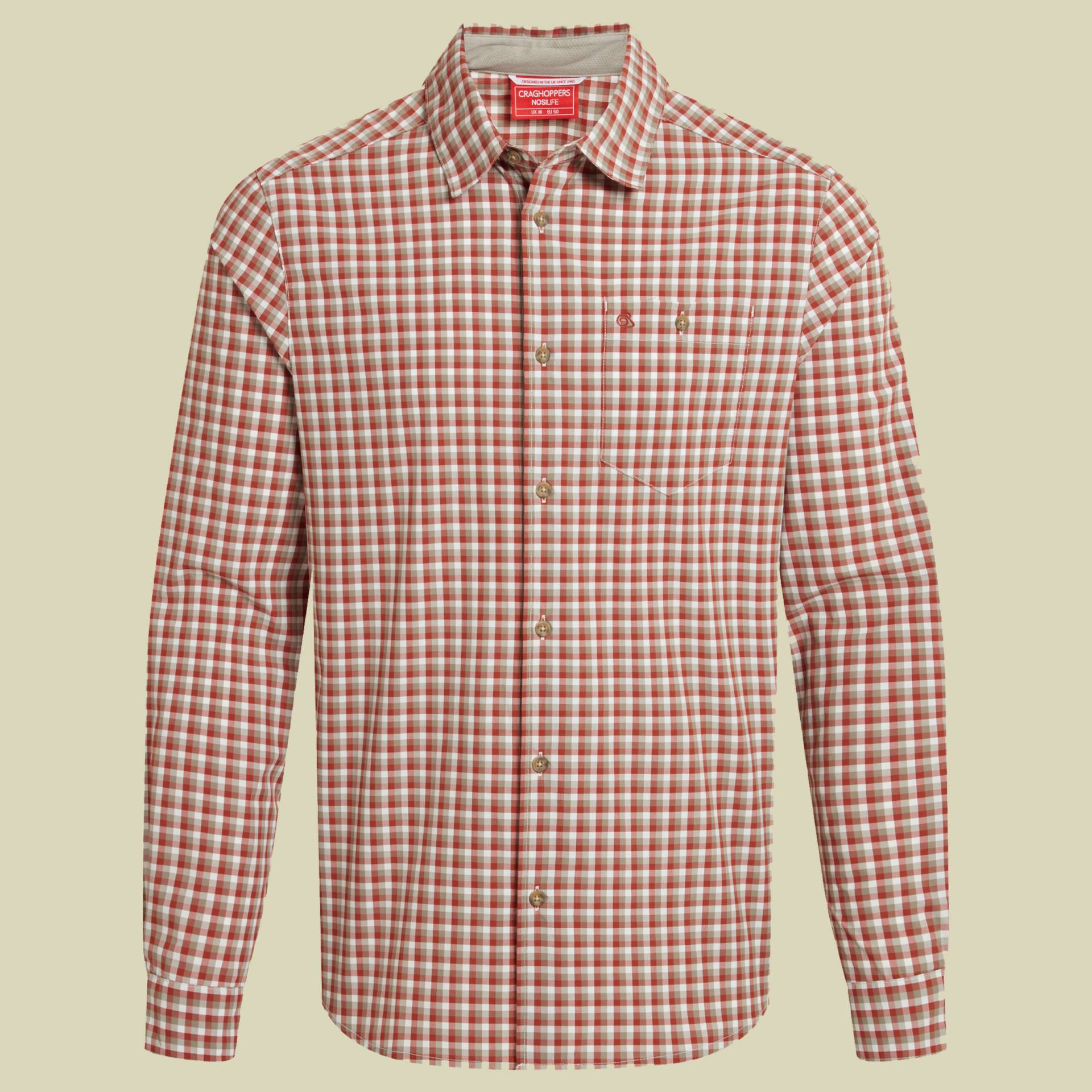 NosiLife Nuoro Check Long Sleeved Shirt Men XL rot - red beach check von Craghoppers