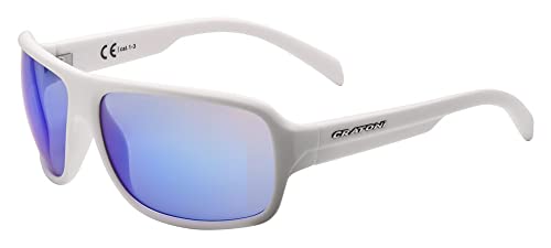 Cratoni C-ICE NXT Photochromic Fahrradbrille Sportbrille Sonnenbrille 100% UV Schutz (weiss-blau) von Cratoni