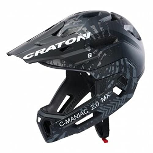 Cratoni Unisex – Erwachsene C-maniac Helmet, Schwarz/Anthrazit Matt, S-M(52-56) EU von Cratoni