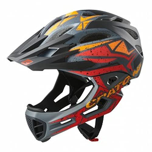 Cratoni helmets GmbH Unisex – Erwachsene C-Maniac Pro Fahrradhelme, Schwarz/Rot/Orang Matt, M/L von Cratoni