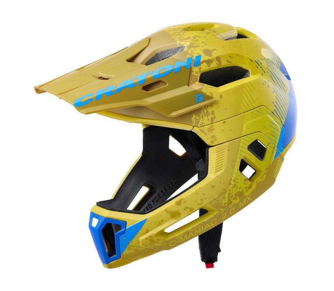 Cratoni Fahrradhelm C-Maniac 2.0 MX Enduro Downhill Freeride BMX Fullfacehelm mit Kinnbügel von Cratoni