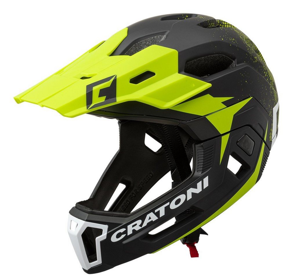 Cratoni Fahrradhelm C-Maniac 2.0 MX Enduro Downhill Freeride BMX Fullfacehelm mit Kinnbügel von Cratoni