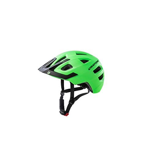 Cratoni Kinder Maxster Pro Fahrradhelm, Lime/Black Matt, XS-S von Cratoni