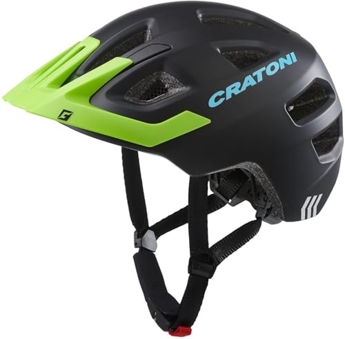 Cratoni Unisex – Erwachsene Maxster Fahrradhelm, Schwarz/Lime Matt, S von Cratoni