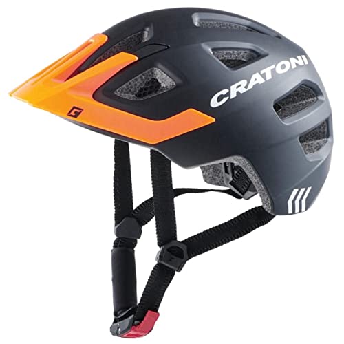 Cratoni Unisex – Erwachsene Maxster Pro Fahrradhelm, Schwarz/Orange, M von Cratoni