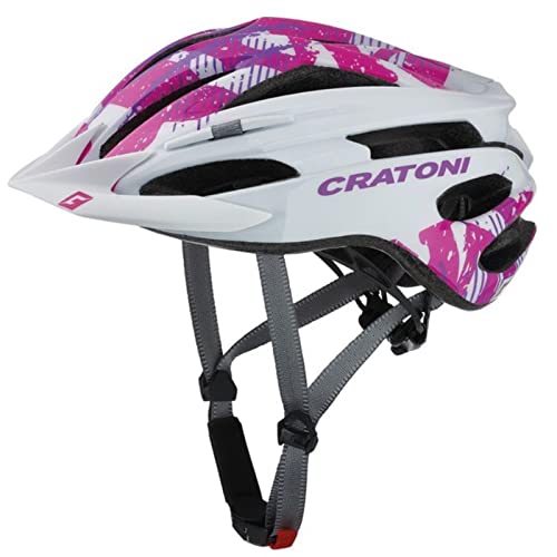 Cratoni Unisex – Erwachsene Pacer Fahrradhelm, Weiß/Pink Glanz, XS-S (50-55cm) von Cratoni