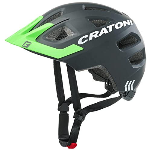 Cratoni Unisex – Babys Maxster Pro Helmet, Schwarz/Neongrün Matt, M von Cratoni