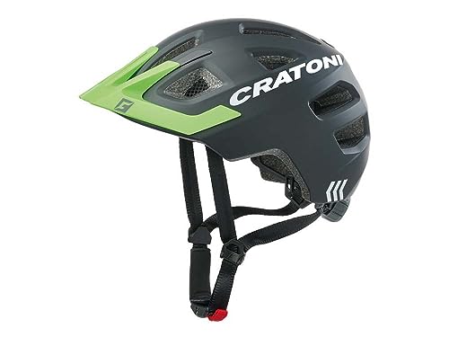 Cratoni Unisex – Babys Maxster Pro Helmet, Schwarz/Neongrün Matt, M von Cratoni