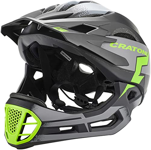 Cratoni Unisex – Erwachsene C-Maniac Helm, Black/Lime Matte, M-L (54-58 cm) von Cratoni