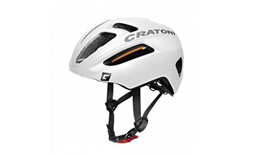 Cratoni Unisex – Erwachsene C-Pro Helmet, Gr. S/M (54-58Cm) Weiß Matt Gummiert, M von Cratoni