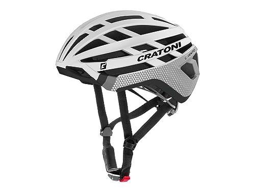 Cratoni Unisex – Erwachsene C-Vento Helmet, Weiß/Schwarz Matt, M von Cratoni