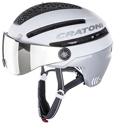 Cratoni Unisex – Erwachsene Commuter Helm, Weiß Matt, M-L (58-61 cm) von Cratoni