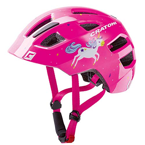 Cratoni Mädchen Maxster Helm, Einhorn/Pink Glanz, 1size von Cratoni