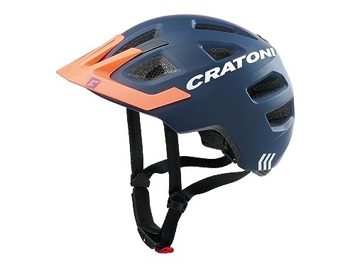 Cratoni Unisex – Erwachsene Maxster Pro Fahrradhelm, Blau/Orange, S von Cratoni