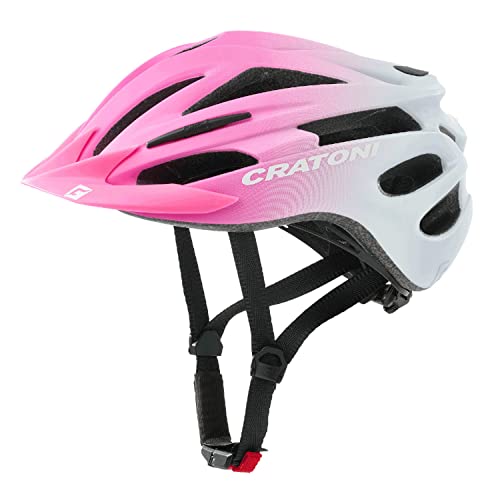 Cratoni Unisex – Erwachsene Pacer Jr Helmet, Pink/Weiß Matt, S von Cratoni