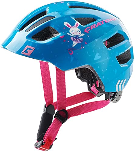 Cratoni Unisex Jugend Maxster Fahrradhelm, Hase/Blau Glanz, S/M von Cratoni