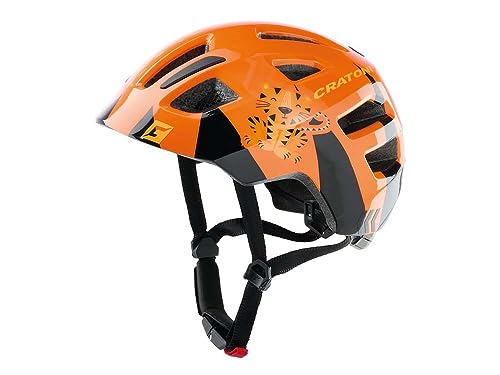 Cratoni Unisex Jugend Maxster Fahrradhelm, Tiger/Orange Glänzend, XS/S von Cratoni