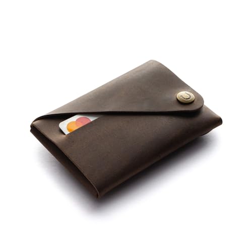 Crazy Horse Craft, Geldbörse Herren Portemonnaie Damen Kartenetui, Slim Wallet von Crazy Horse Craft