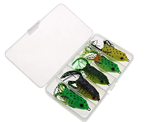 Create idea 5pcs WOBBLER Frog/Frosch Gummi KÖDER 55MM Fischköder Angelhaken für Angeln von Create idea